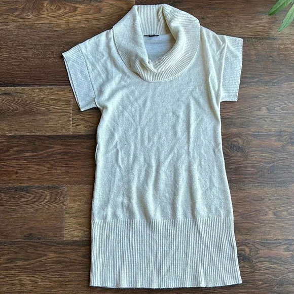 A. Byer Sweater Dress | Short Sleeve Sweater Dress | A. Byer | Cream Sweater - Picture 1 of 9